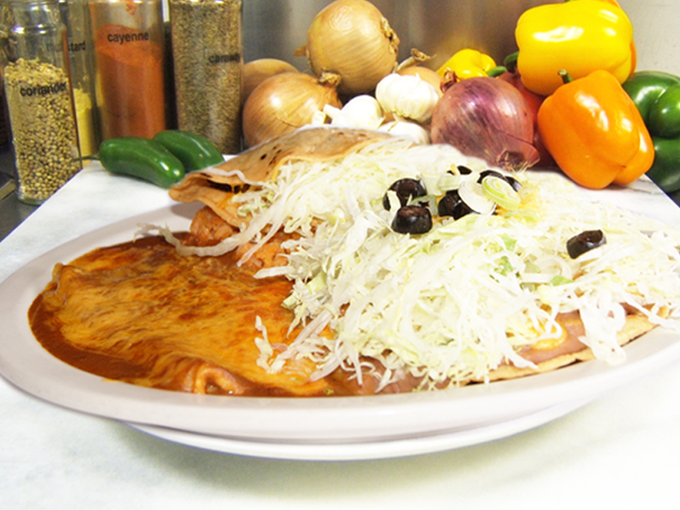 Taco Enchilada Tostada and Rice